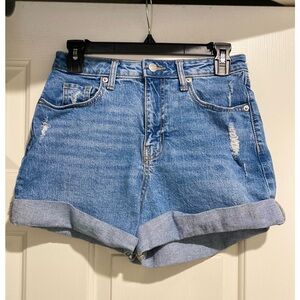 Wild Fable denim jean Super High Rise Rolled Cuff shorts size 2